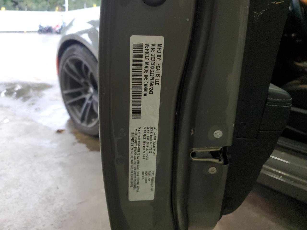 2023 DODGE CHARGER SCAT PACK VIN:2C3CDXGJ2PH687243