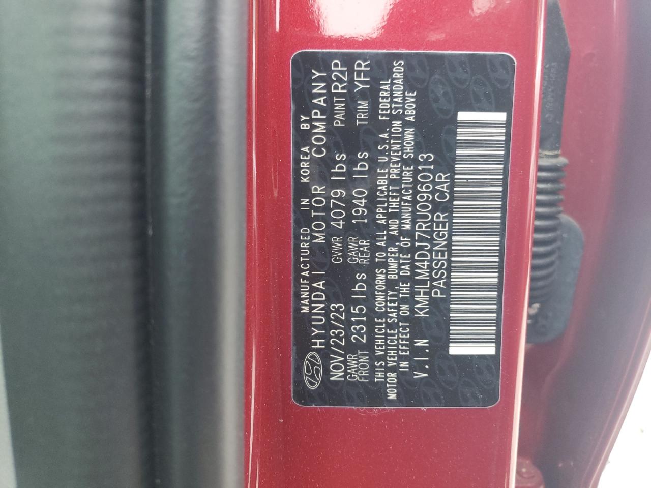 2024 HYUNDAI ELANTRA BLUE VIN:KMHLM4DJ7RU096013