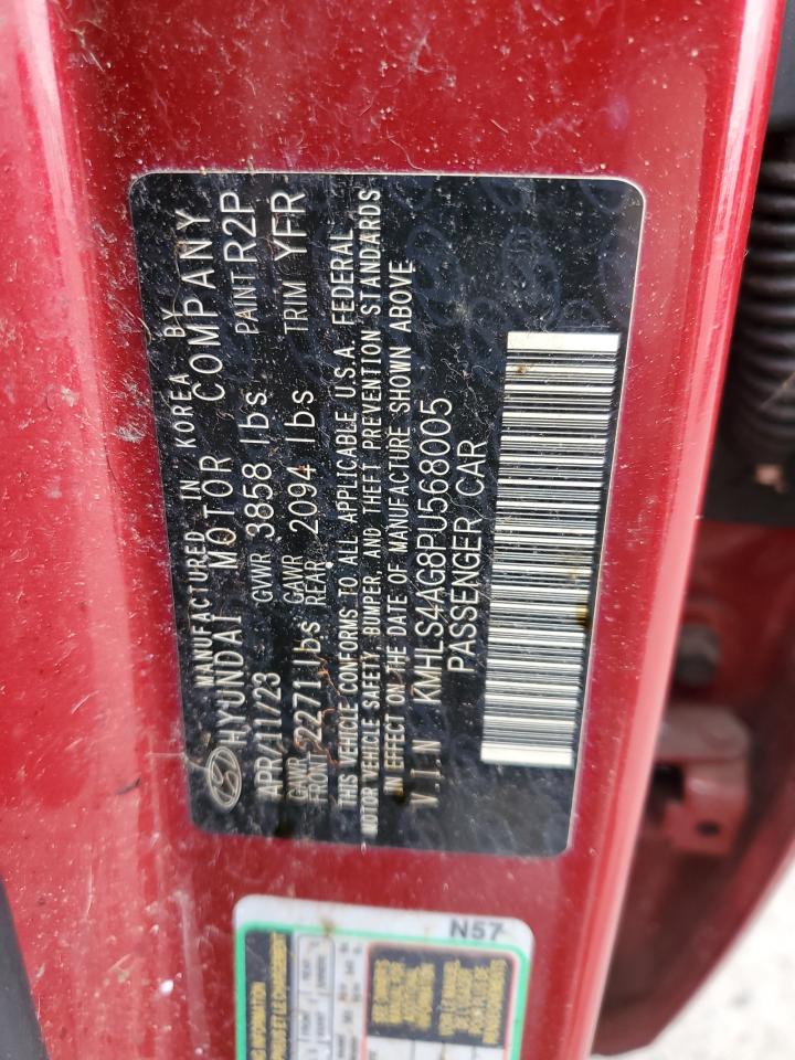 2023 HYUNDAI ELANTRA SEL VIN:KMHLS4AG8PU568005