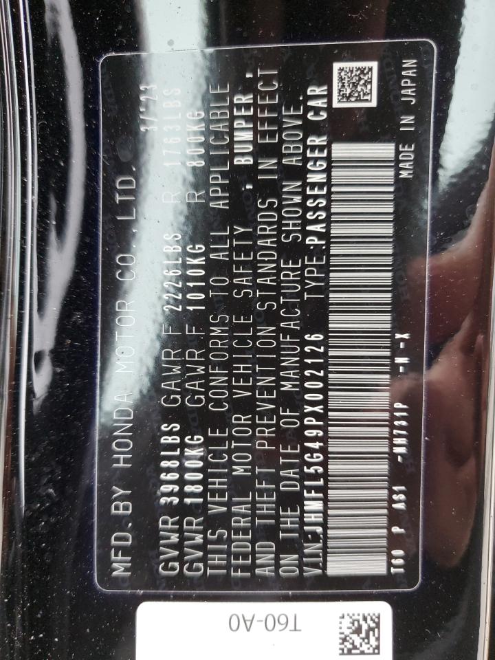 2023 HONDA CIVIC TYPE-R VIN:JHMFL5G49PX002126
