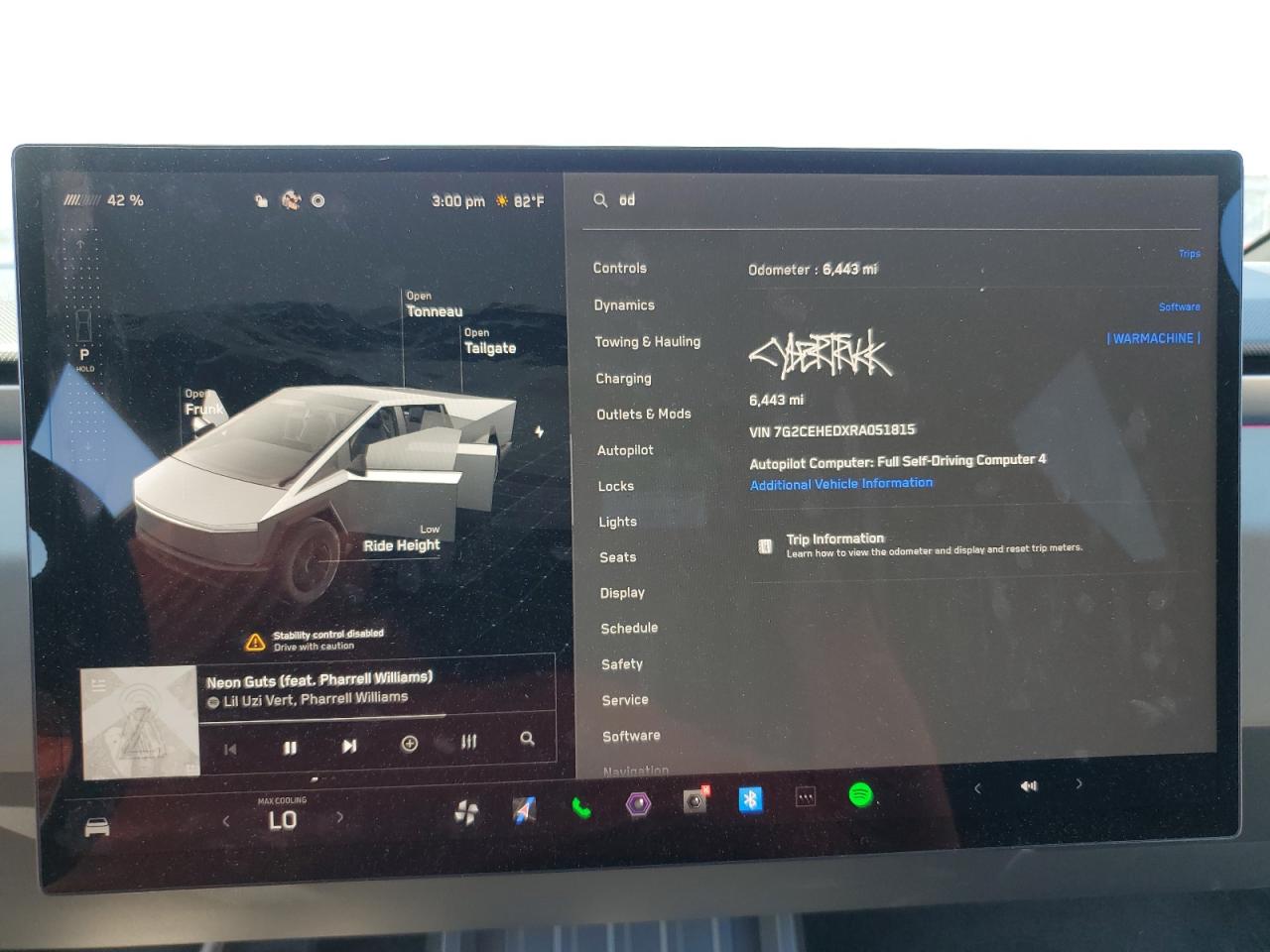 2024 TESLA CYBERTRUCK  VIN:7G2CEHEDXRA051815