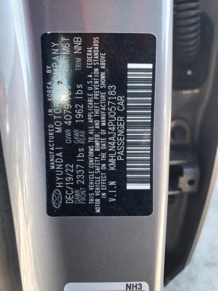 2023 HYUNDAI ELANTRA LIMITED VIN:KMHLN4AJ4PU057183