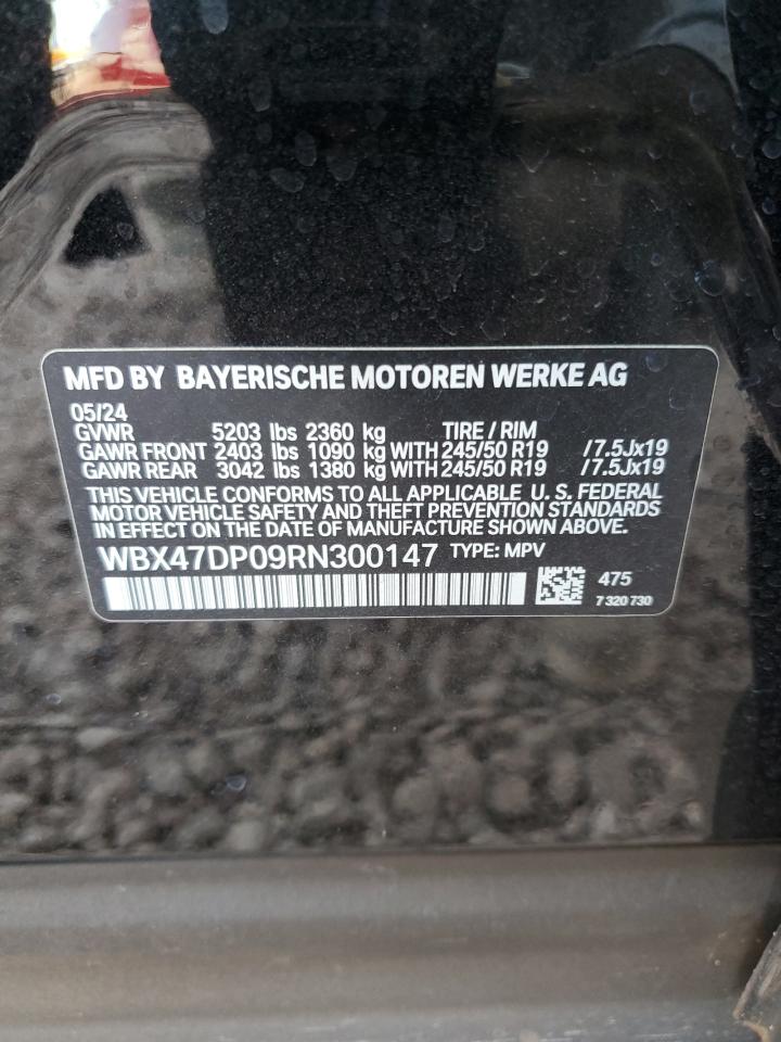 2024 BMW X3 SDRIVE30I VIN:WBX47DP09RN300147