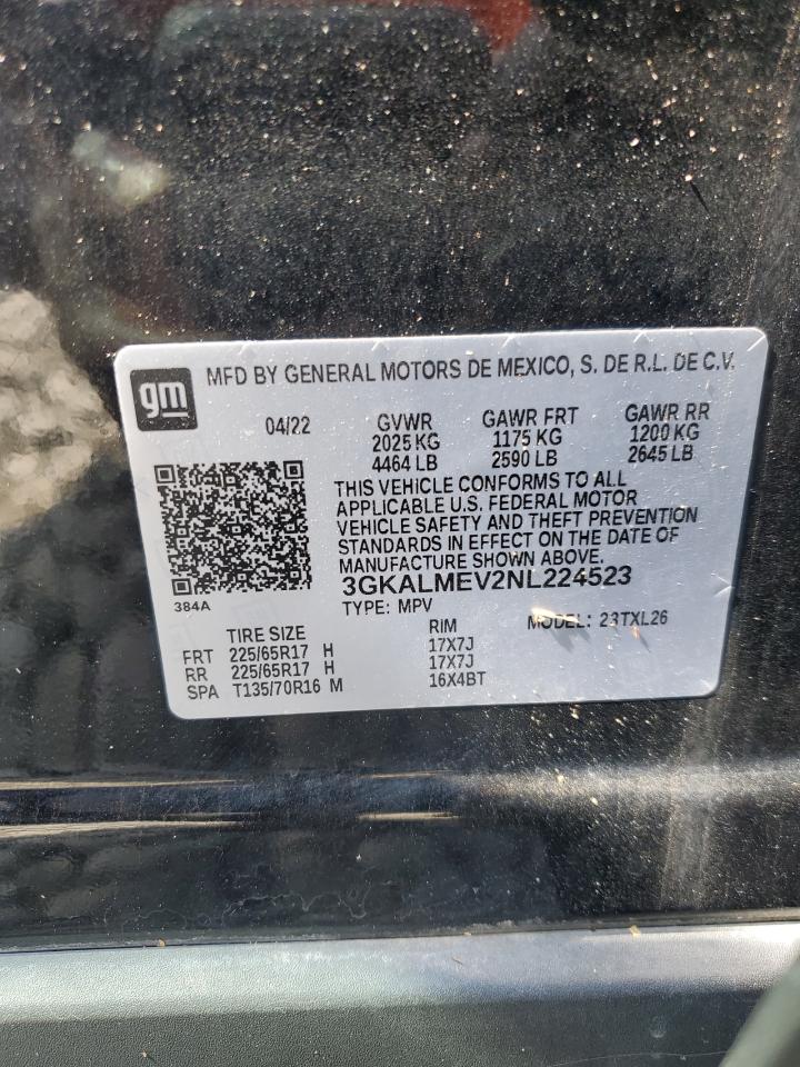 2022 GMC TERRAIN SLE VIN:3GKALMEV2NL224523