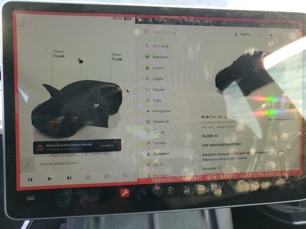 2023 TESLA MODEL Y  VIN:7SAYGDEE1PA057961