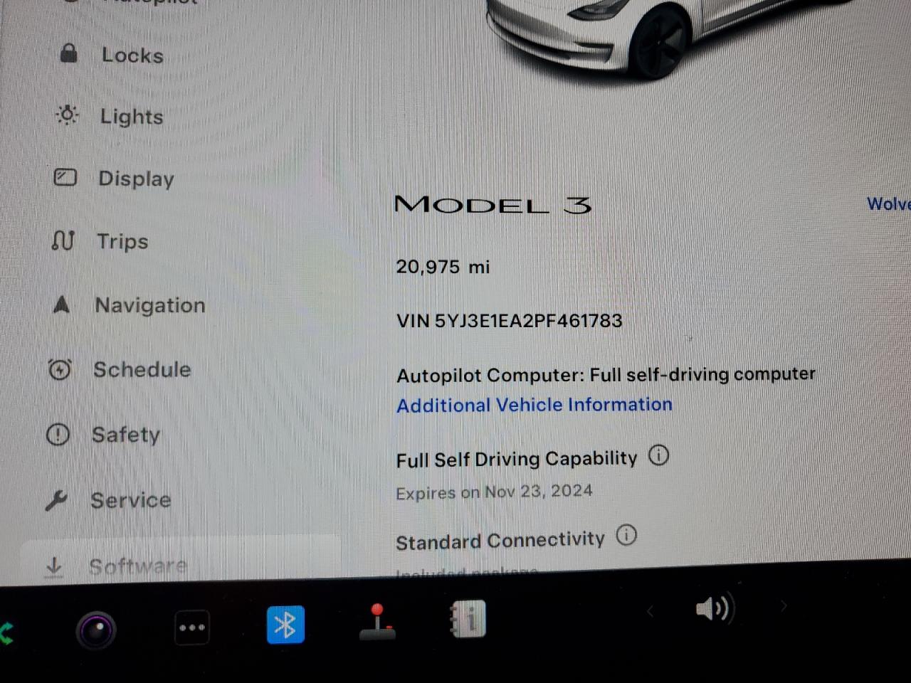 2023 TESLA MODEL 3  VIN:5YJ3E1EA2PF461783