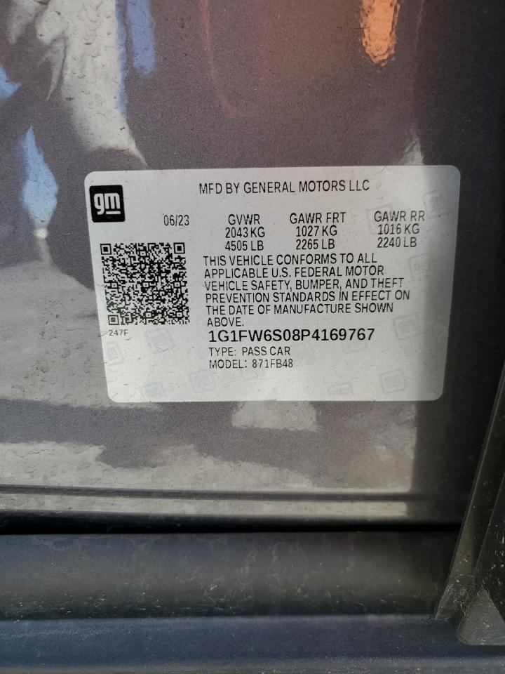 2023 CHEVROLET BOLT EV 1LT VIN:1G1FW6S08P4169767