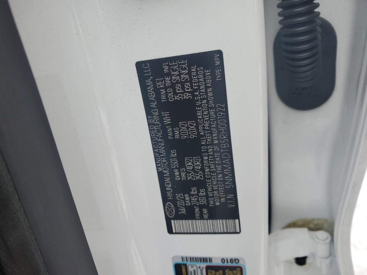 2024 GENESIS GV70 BASE VIN:5NMMADTB5RH001922