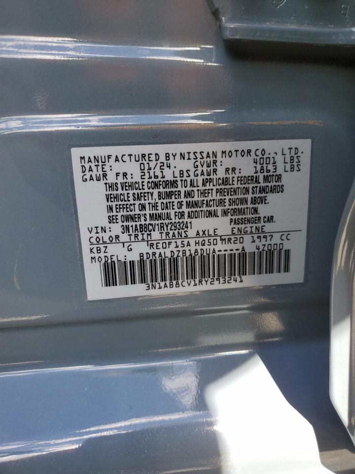 2024 NISSAN SENTRA SV VIN:3N1AB8CV1RY293241