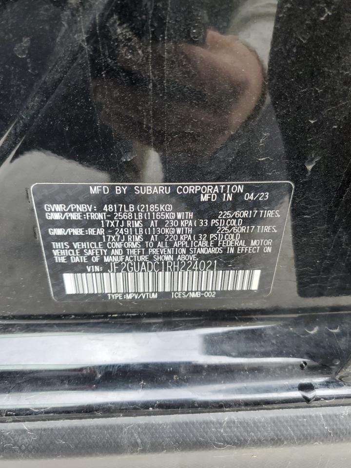 2024 SUBARU CROSSTREK PREMIUM VIN:JF2GUADC1RH224021