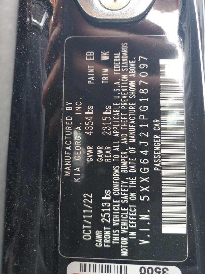 2023 KIA K5 GT LINE VIN:5XXG64J21PG187097