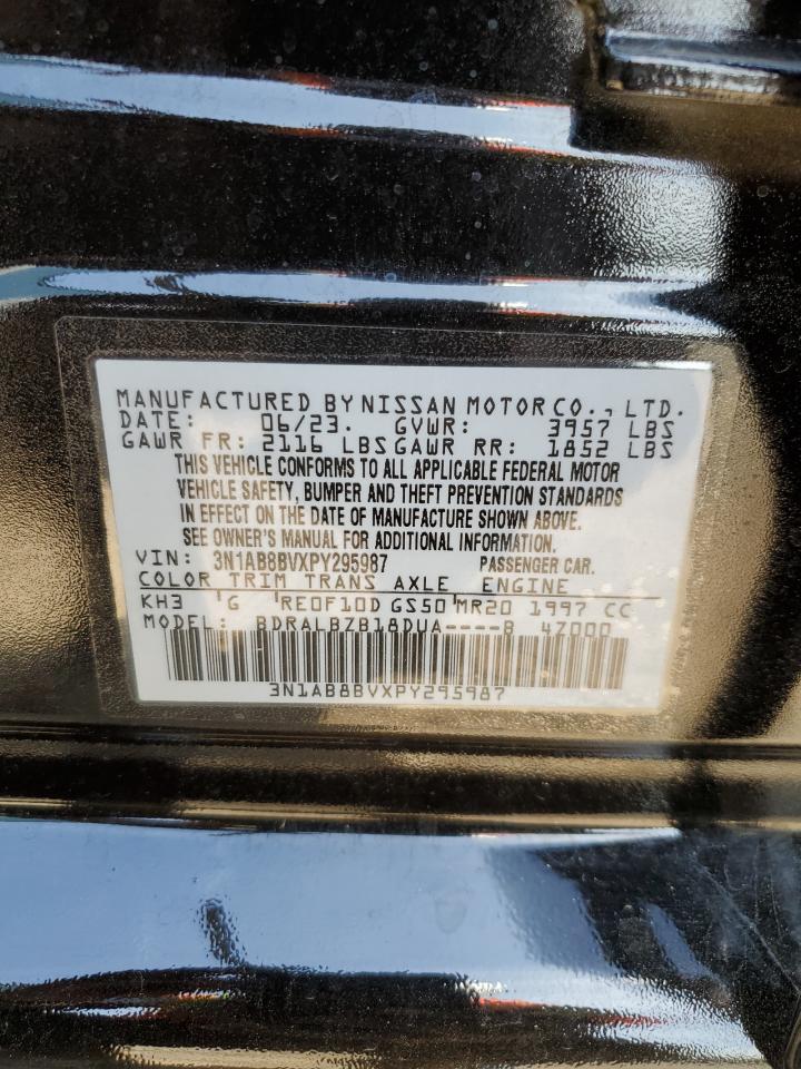 2023 NISSAN SENTRA S VIN:3N1AB8BVXPY295987