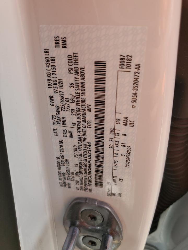 2023 FORD ESCAPE ACTIVE VIN:1FMCU0GN5PUA23744