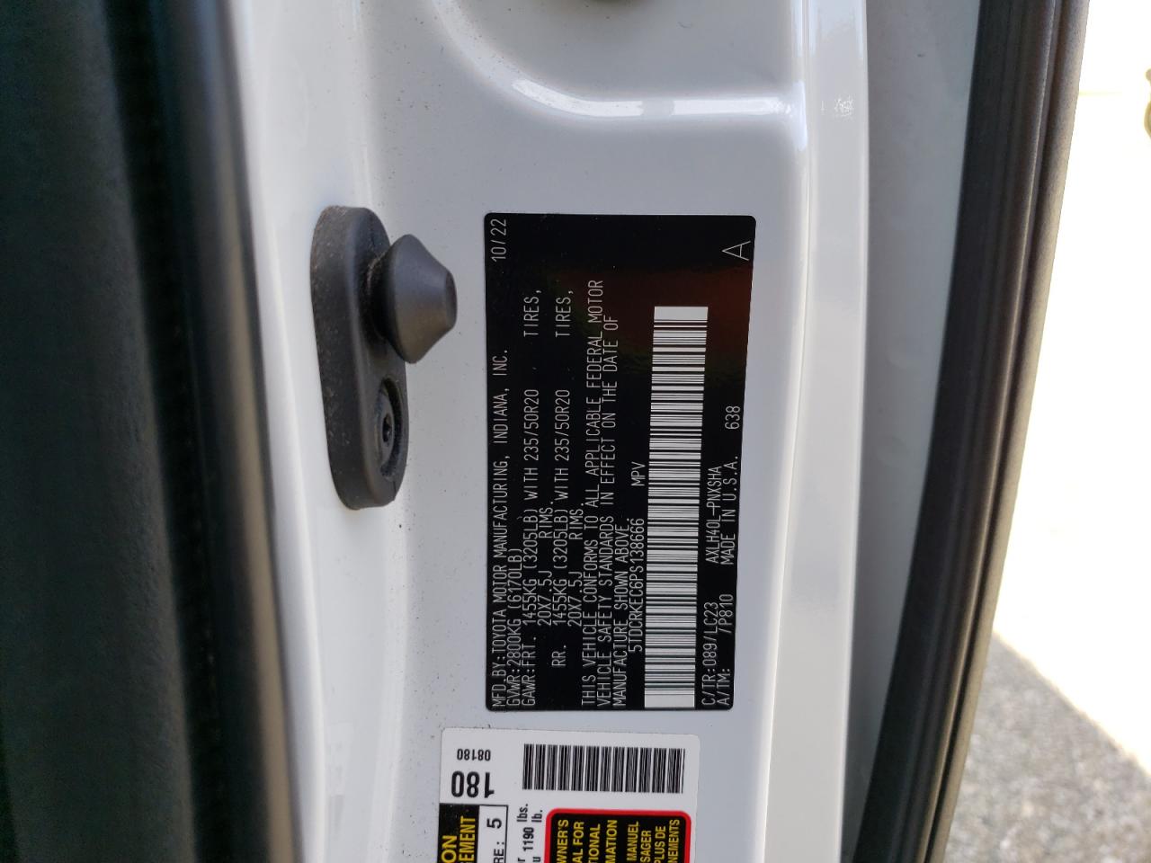 2023 TOYOTA SIENNA XSE VIN:JA32X8HW9AU019862