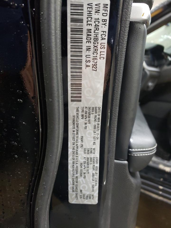 2024 JEEP GRAND CHEROKEE LIMITED VIN:1C4RJHBGXRC167927