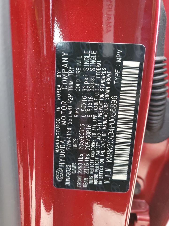 2023 HYUNDAI KONA SE VIN:KM8K2CAB4PU056896