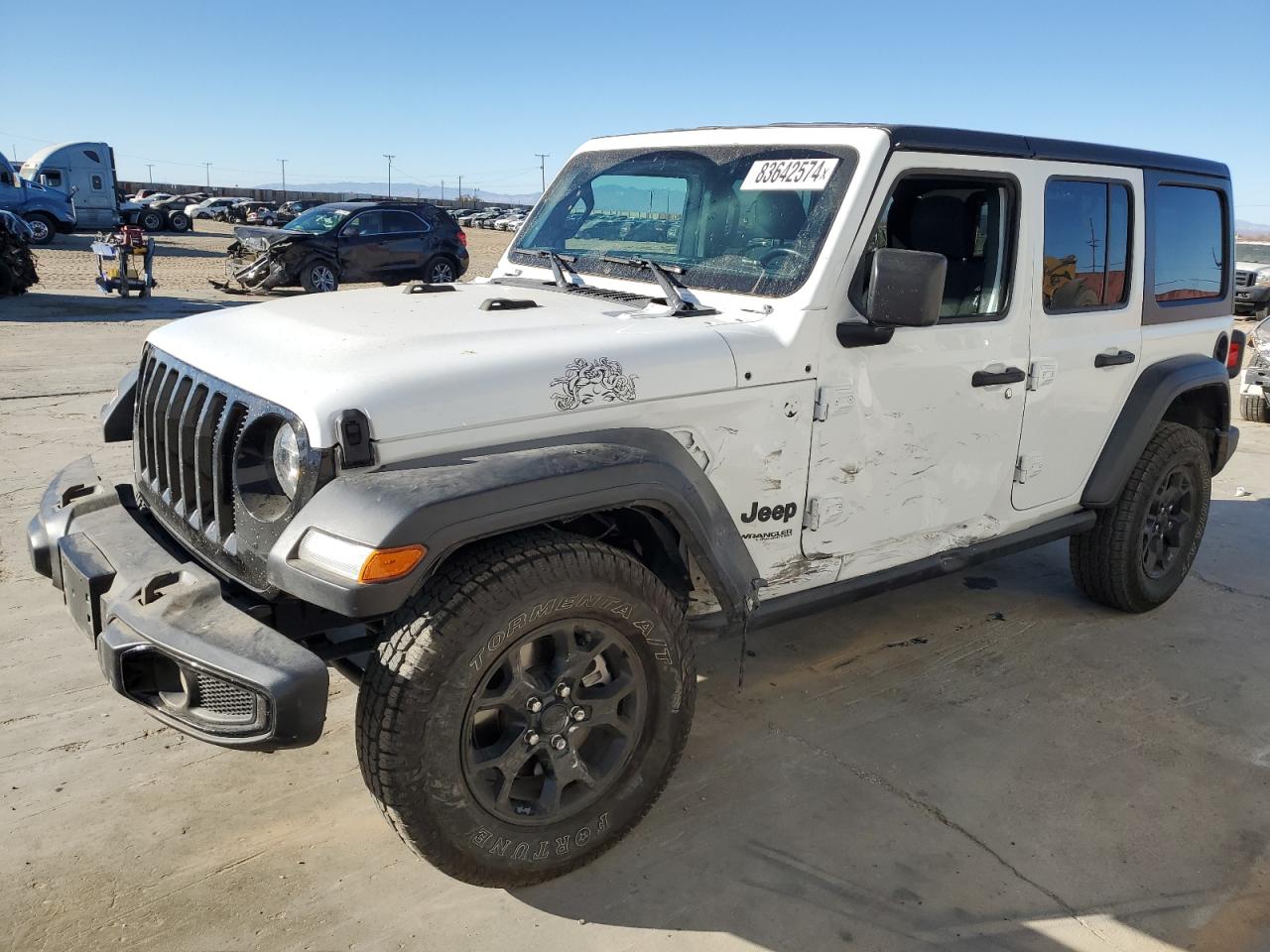 2022 JEEP WRANGLER UNLIMITED SPORT VIN:1C4HJXDG8NW140737