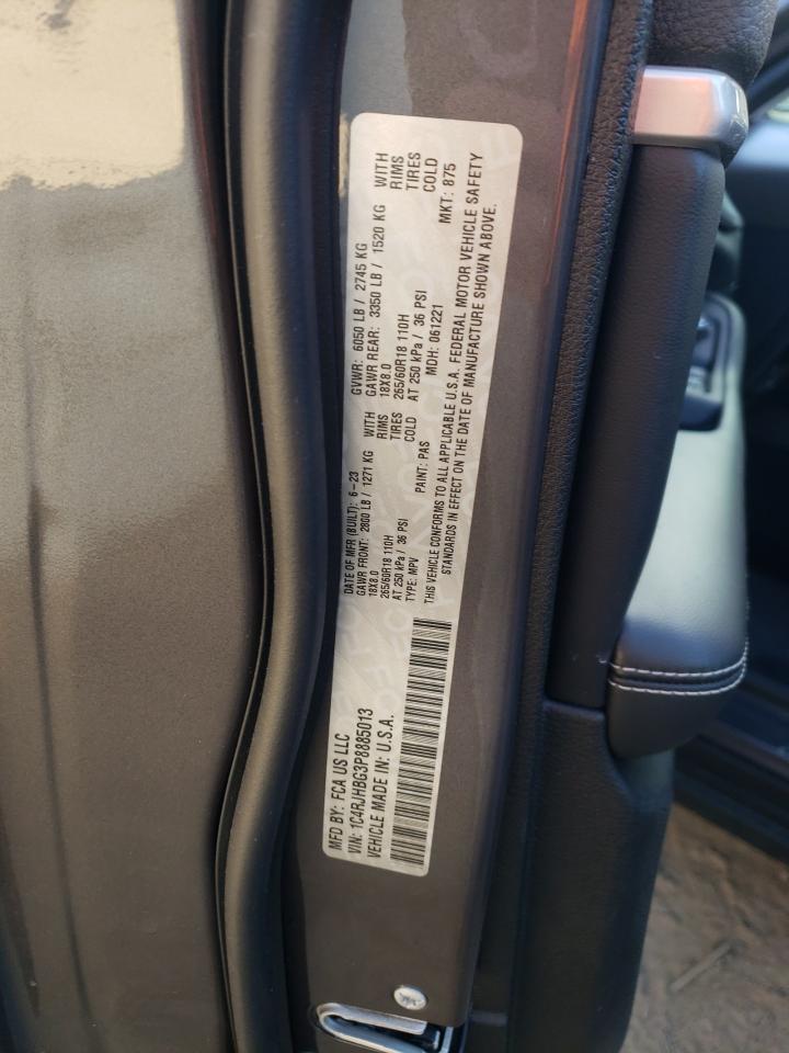 2023 JEEP GRAND CHEROKEE LIMITED VIN:1C4RJHBG3P8885013