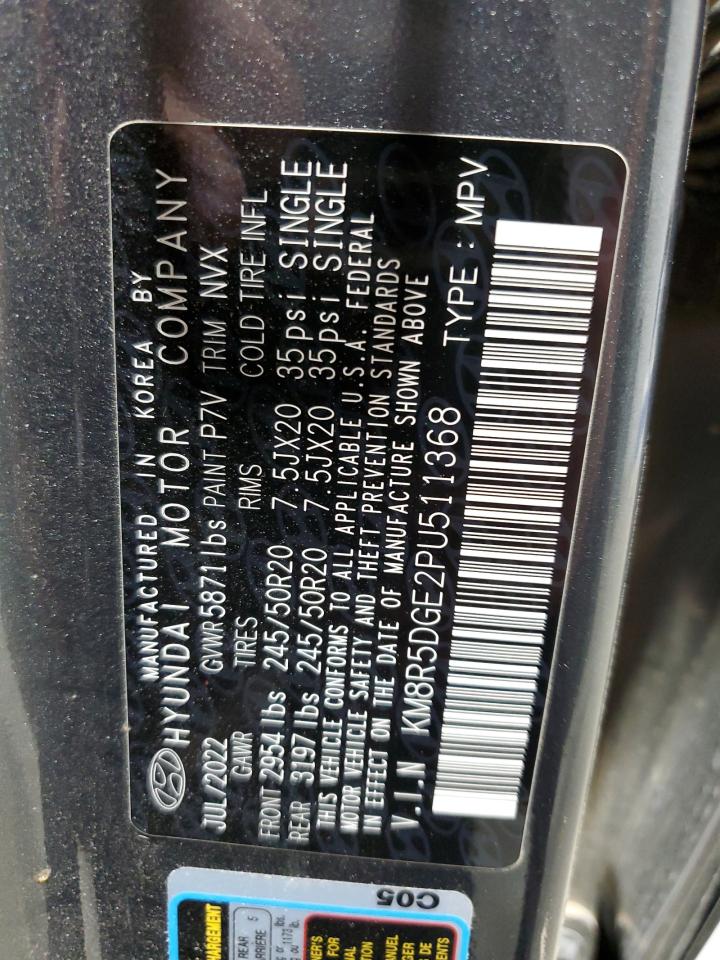 2023 HYUNDAI PALISADE LIMITED VIN:KM8R5DGE2PU511368