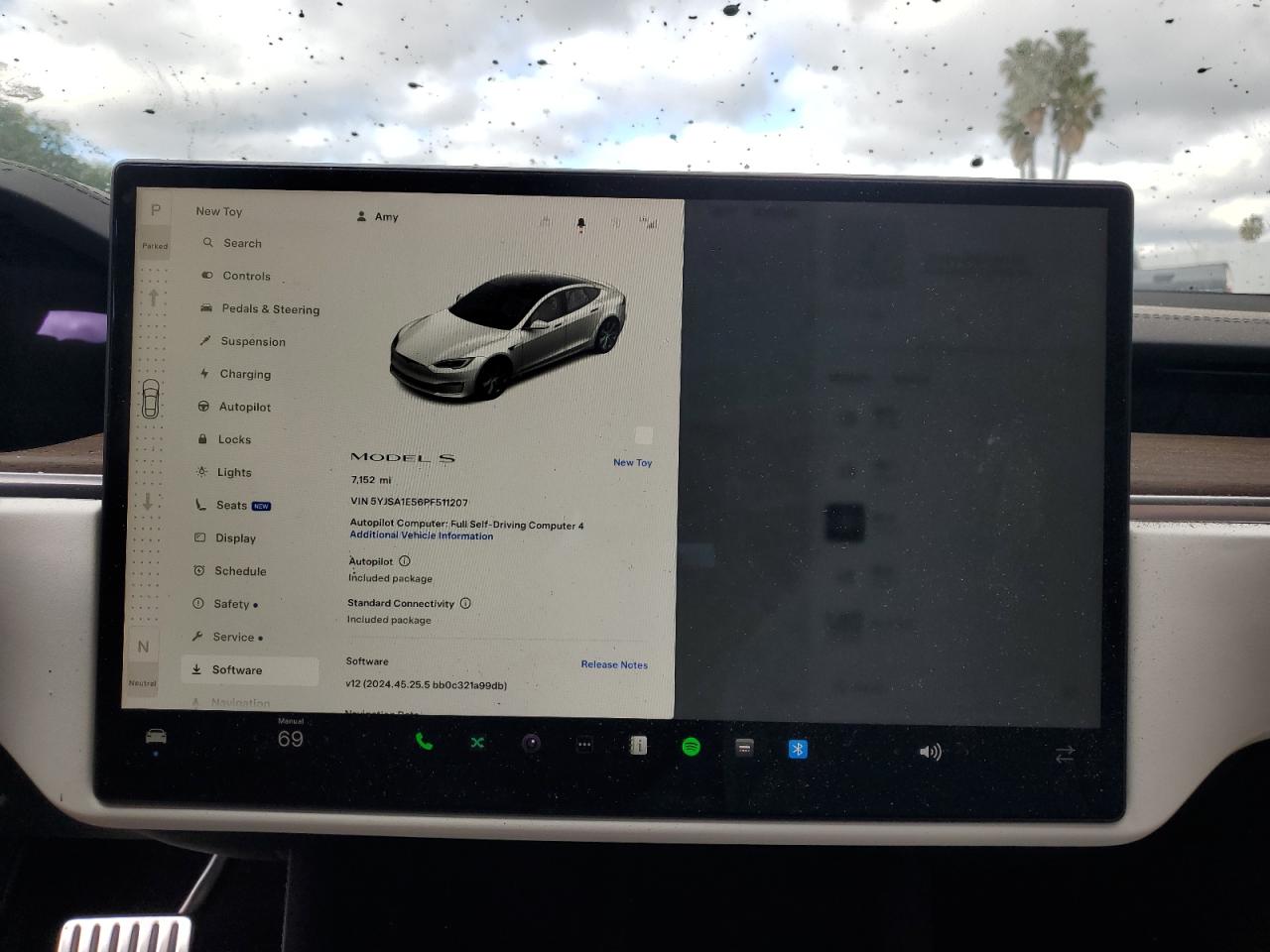 2023 TESLA MODEL S  VIN:5YJSA1E56PF511207