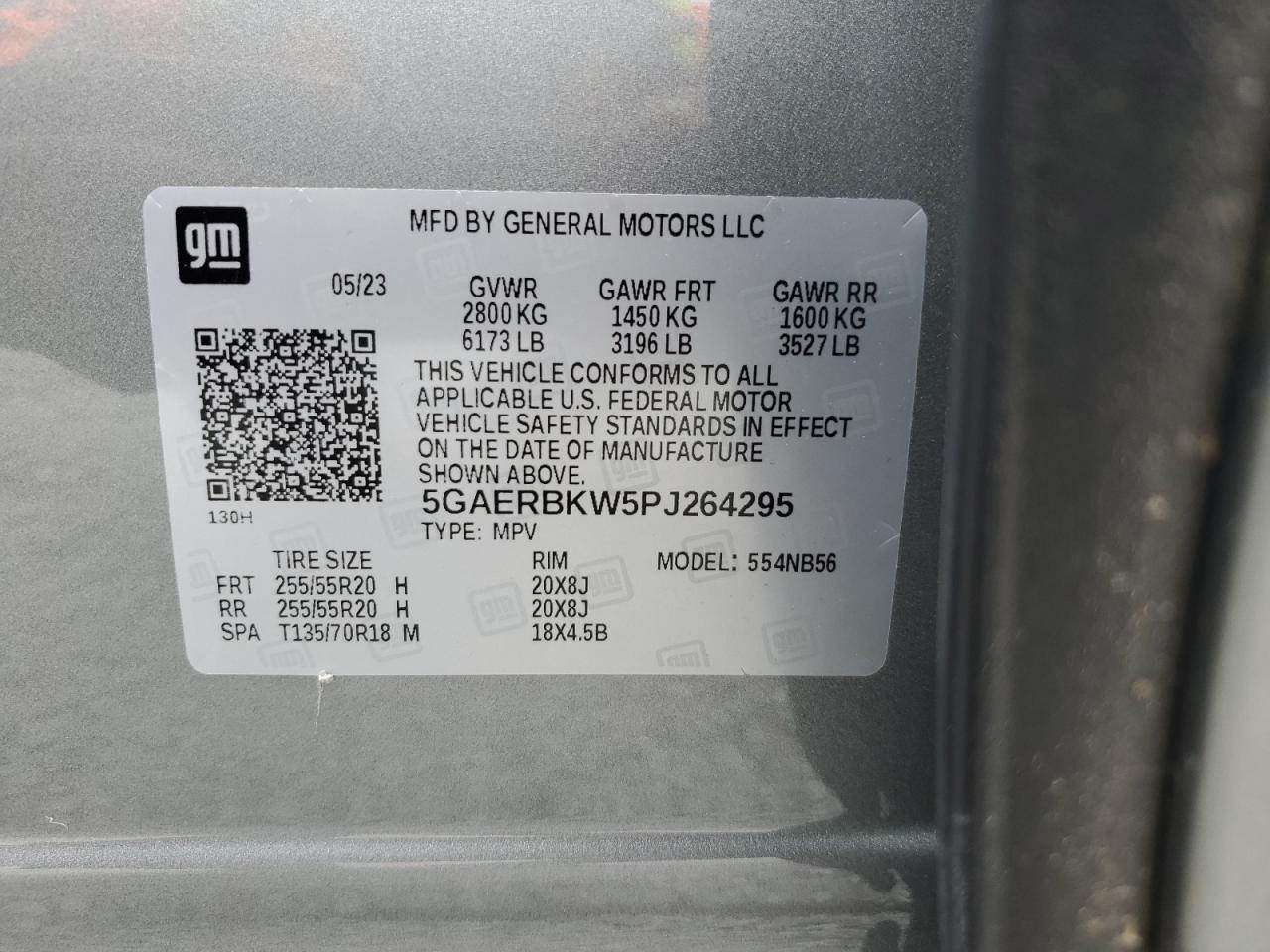 2023 BUICK ENCLAVE ESSENCE VIN:5GAERBKW5PJ264295