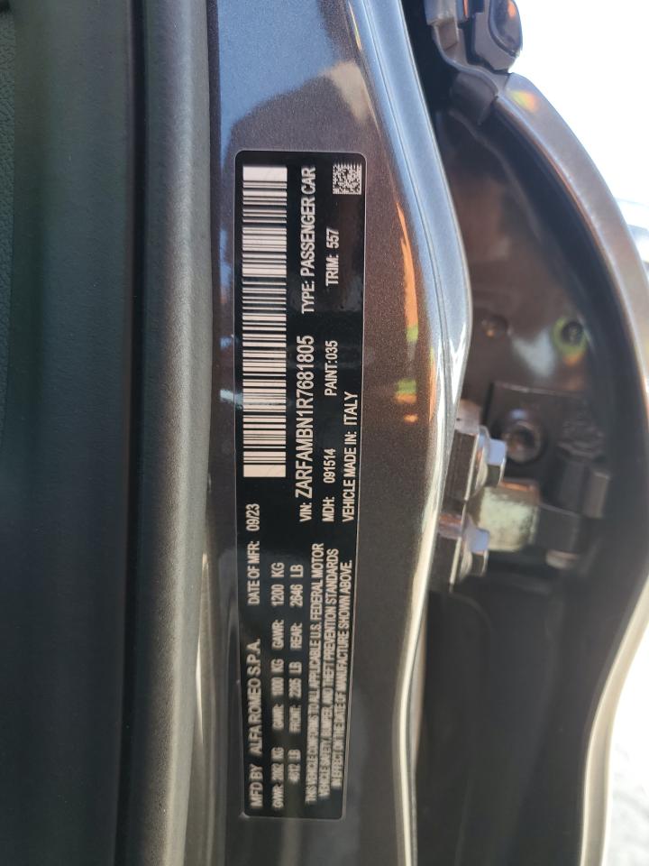 2024 ALFA ROMEO GIULIA TI VIN:ZARFAMBN1R7681805