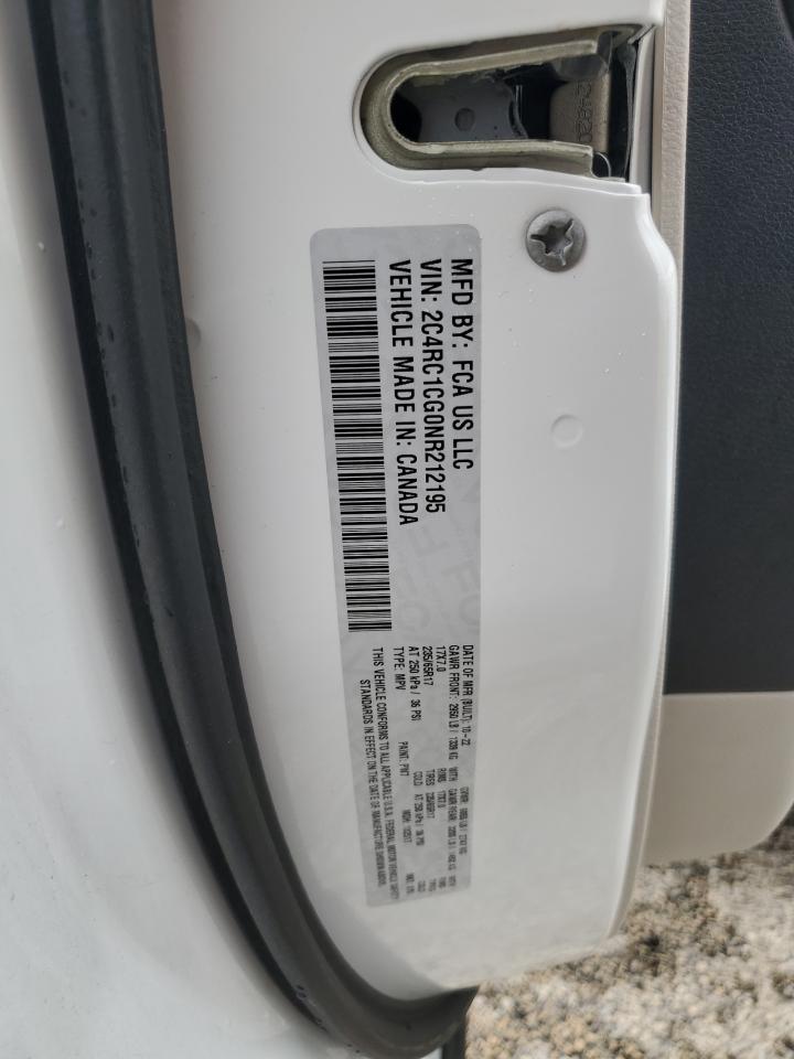 2022 CHRYSLER VOYAGER LX VIN:2C4RC1CG0NR212195