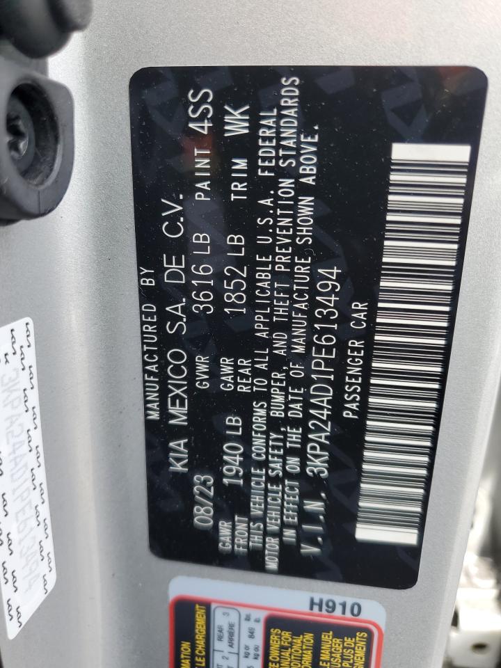 2023 KIA RIO LX VIN:3KPA24AD1PE613494