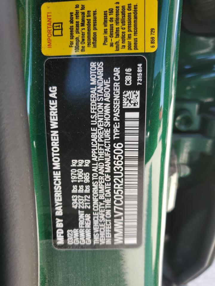 2024 MINI COOPER S CLUBMAN VIN:WMWLV7C05R2U36506