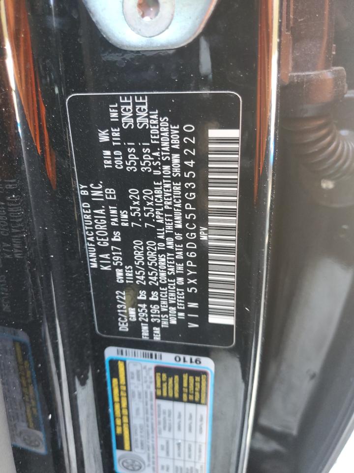 2023 KIA TELLURIDE S VIN:5XYP6DGC5PG354220