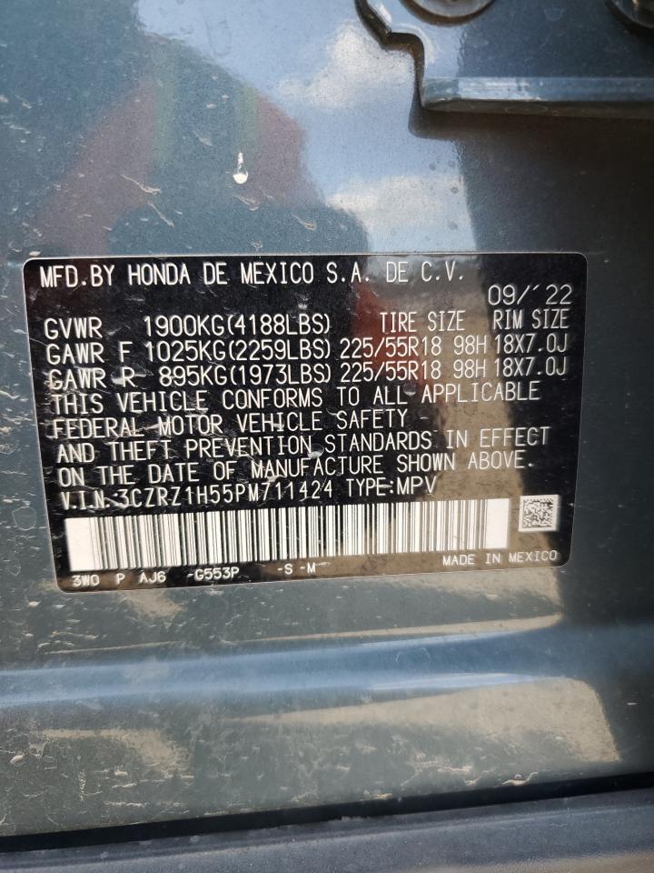 2023 HONDA HR-V SPORT VIN:3CZRZ1H55PM711424