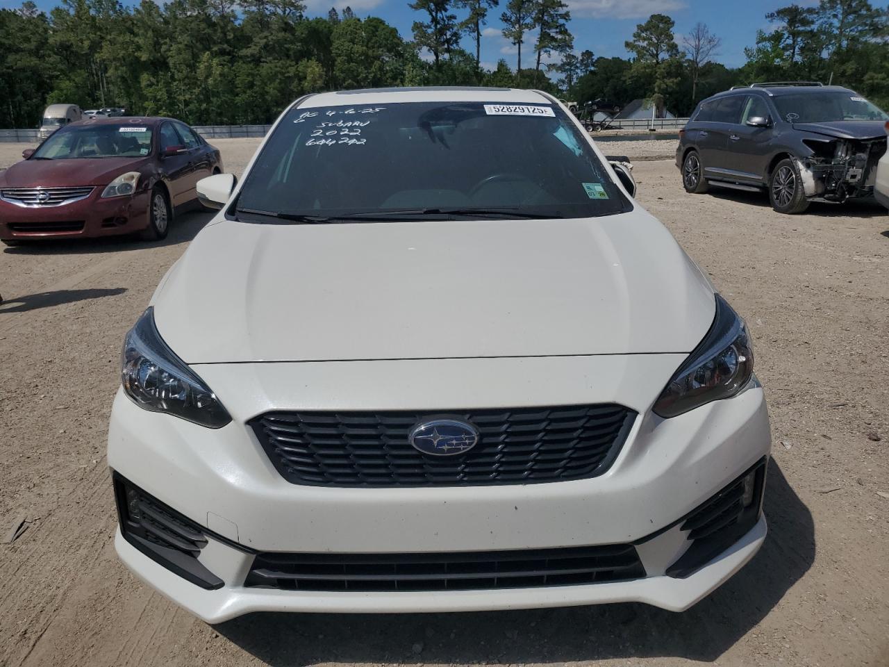 2022 SUBARU IMPREZA SPORT VIN:4S3GKAM62N3604202