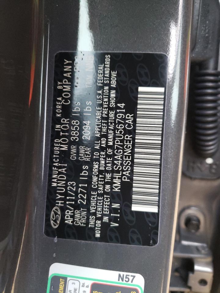 2023 HYUNDAI ELANTRA SEL VIN:KMHLS4AG7PU567914