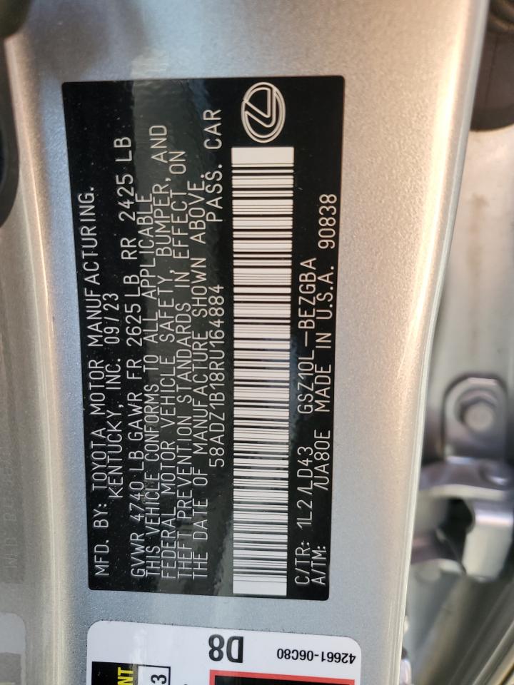 2024 LEXUS ES 350 BASE VIN:58ADZ1B18RU164884