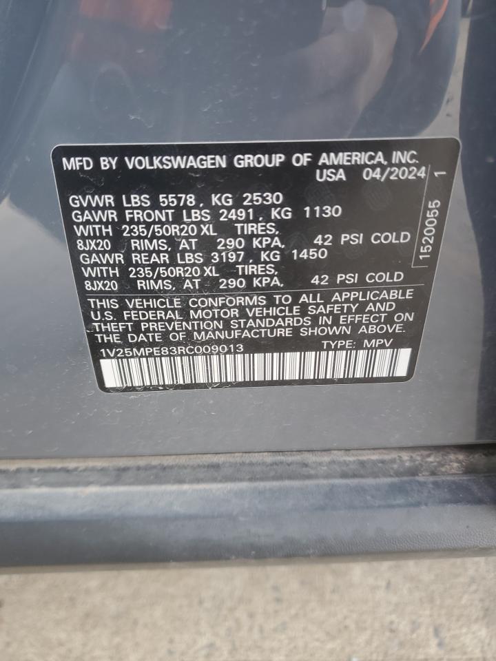 2024 VOLKSWAGEN ID.4 S VIN:1V25MPE83RC009013