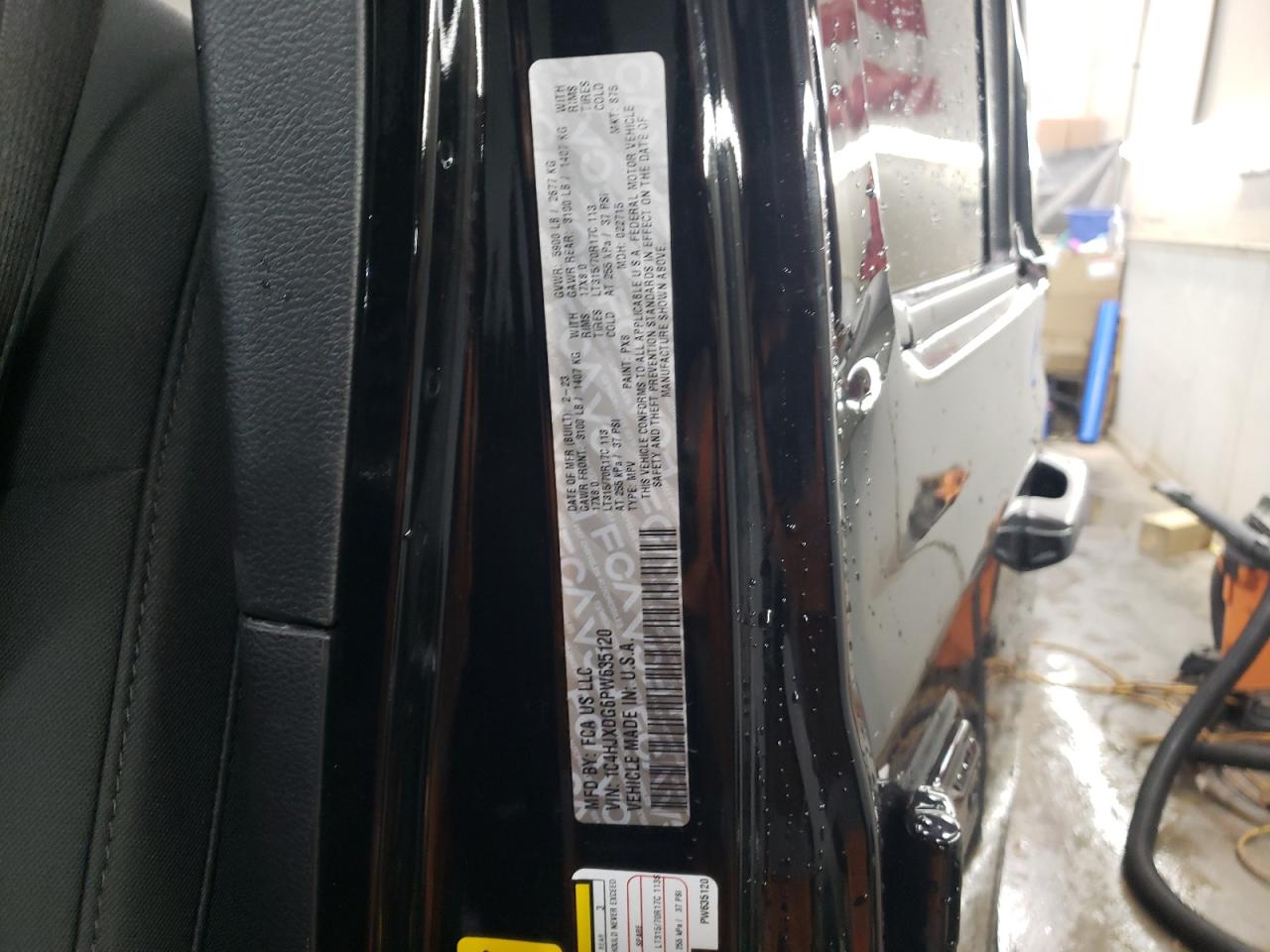 2023 JEEP WRANGLER SPORT VIN:1C4HJXDG6PW635120