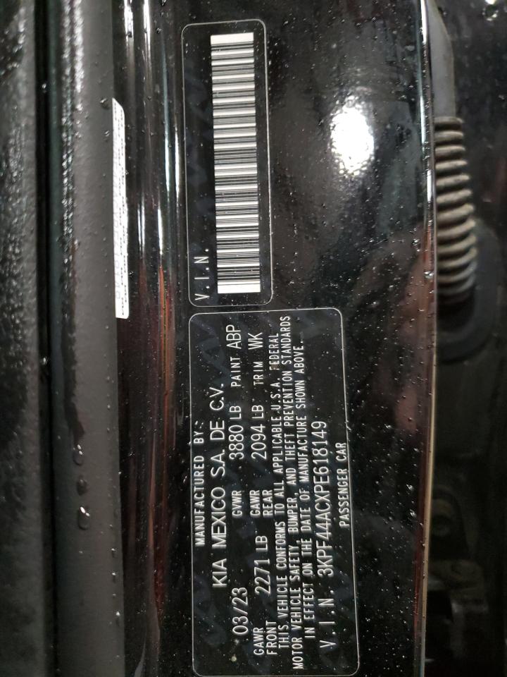 2023 KIA FORTE GT VIN:3KPF44ACXPE618149