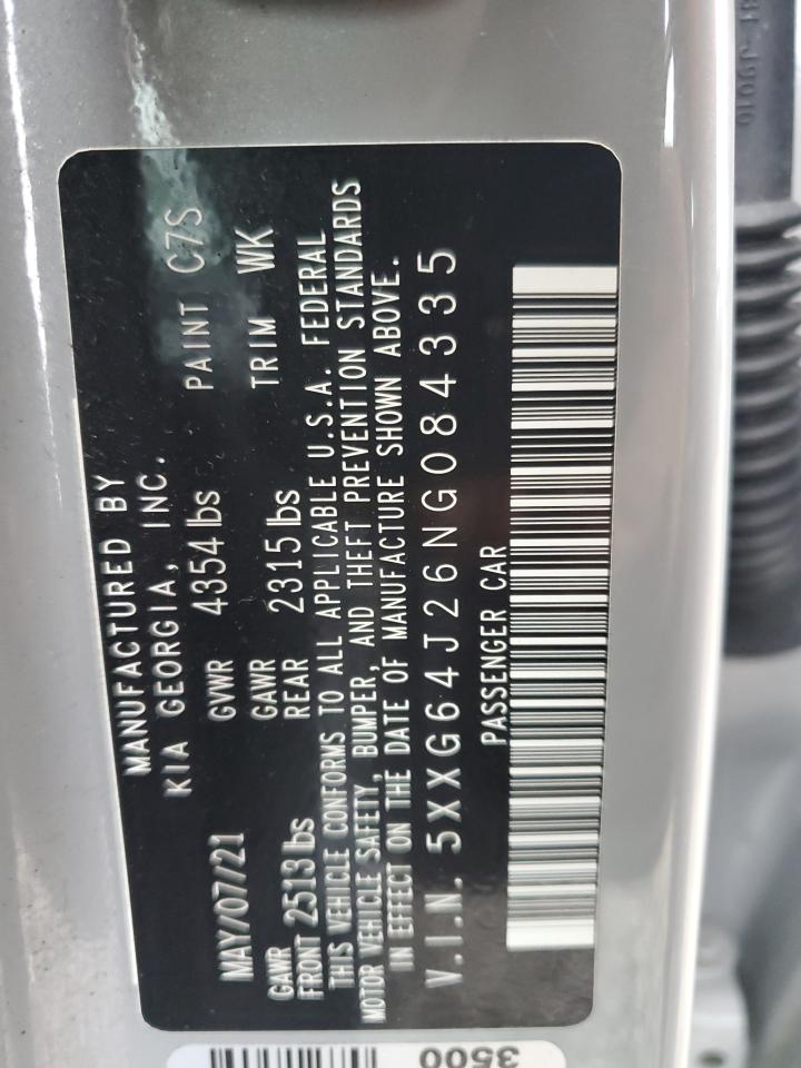 2022 KIA K5 GT LINE VIN:5XXG64J26NG084335