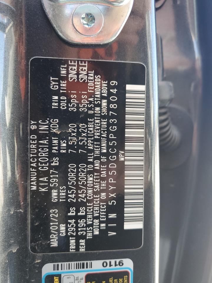 2023 KIA TELLURIDE SX VIN:5XYP5DGC5PG378049