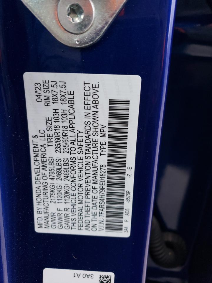2023 HONDA CR-V EXL VIN:7FARS4H79PE018278