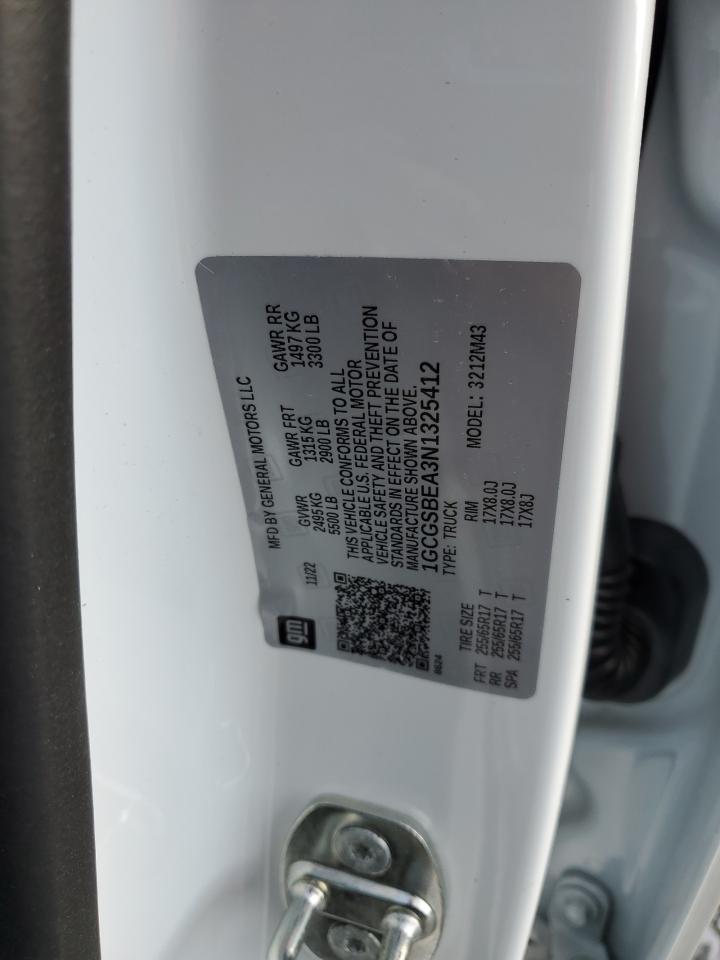 2022 CHEVROLET COLORADO  VIN:1GCGSBEA3N1325412