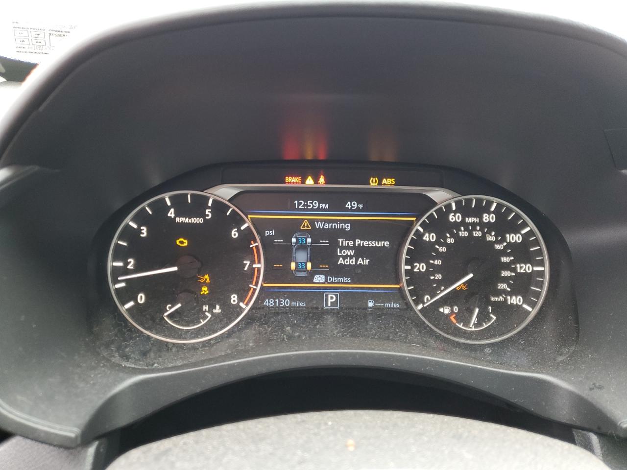 2022 NISSAN ALTIMA SR VIN:1N4BL4CV6NN357701