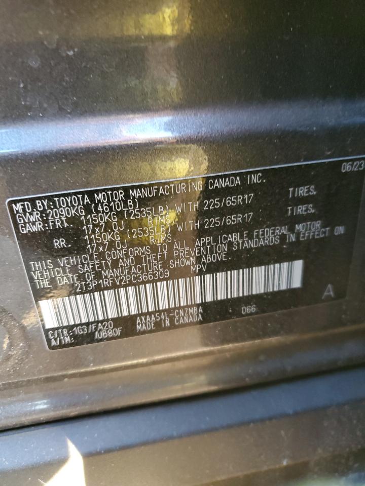 2023 TOYOTA RAV4 XLE VIN:2T3P1RFV2PC366309