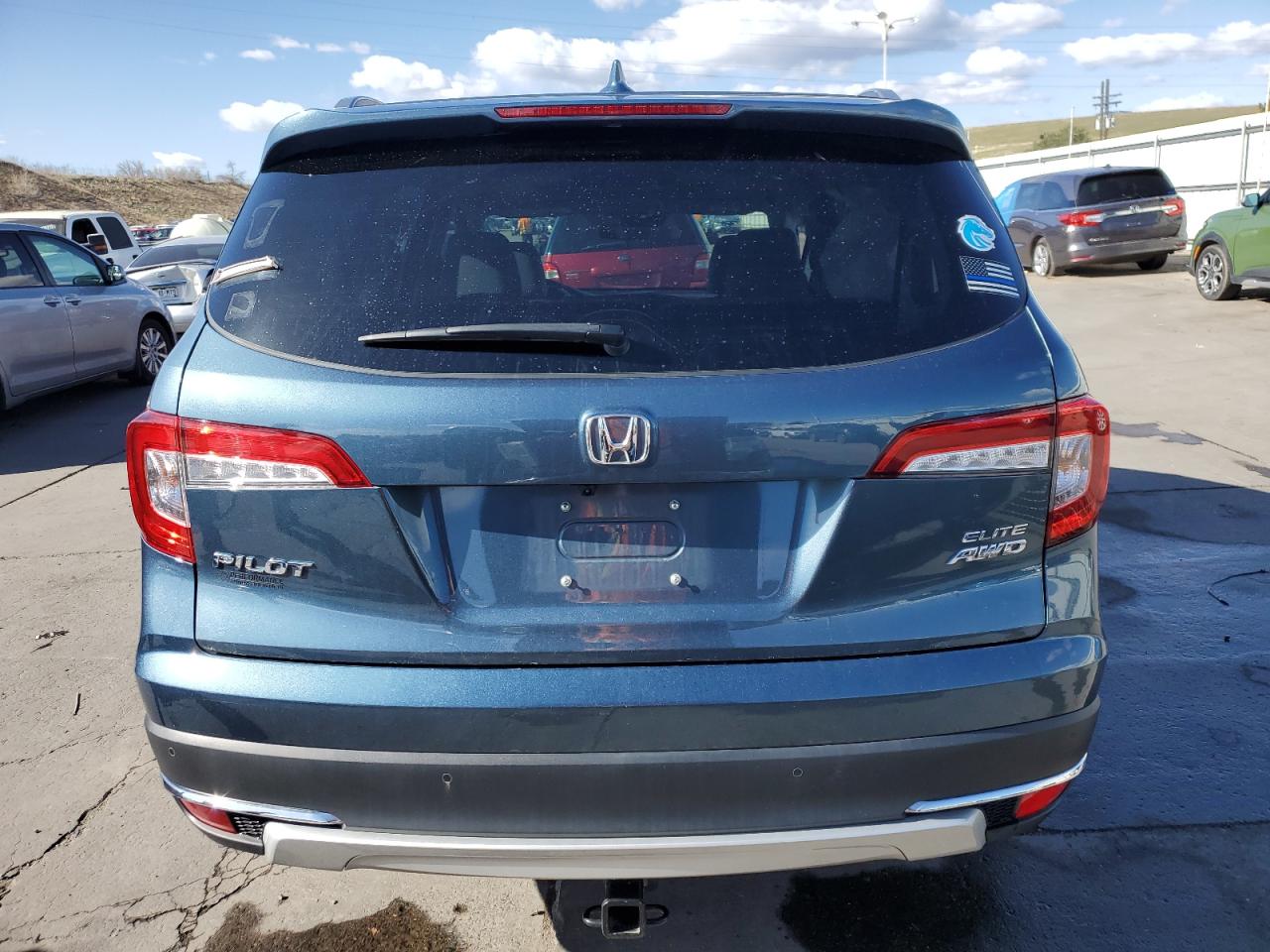 2022 HONDA PILOT ELITE VIN:5FNYF6H06NB042559