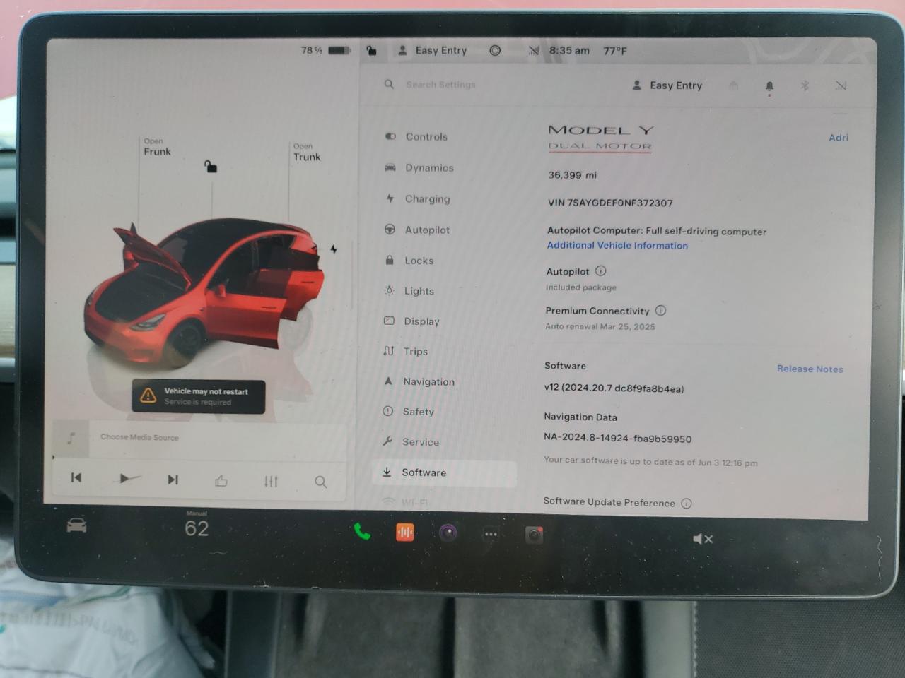 2022 TESLA MODEL Y  VIN:7SAYGDEF0NF372307