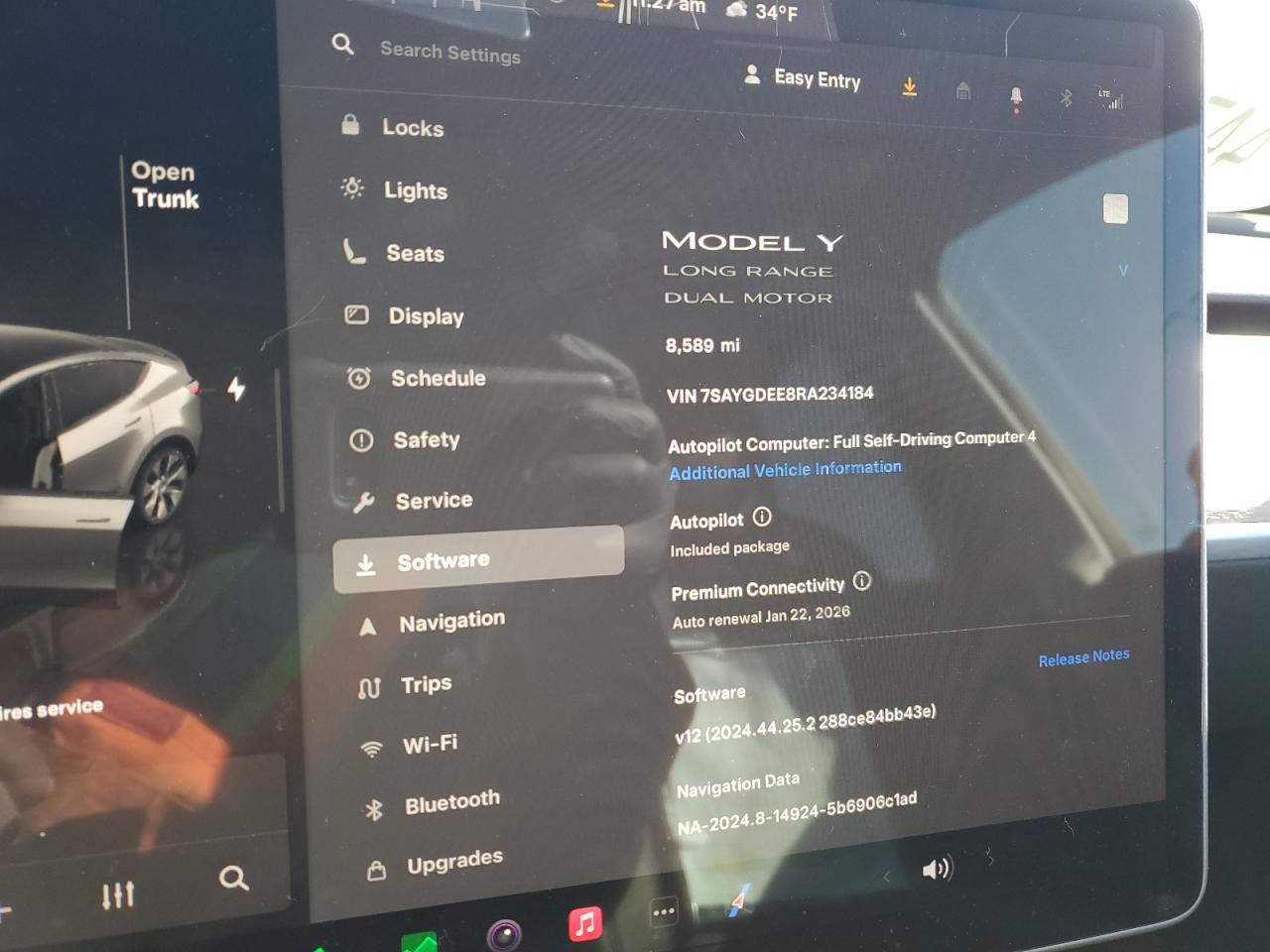 2024 TESLA MODEL Y  VIN:7SAYGDEE8RA234184