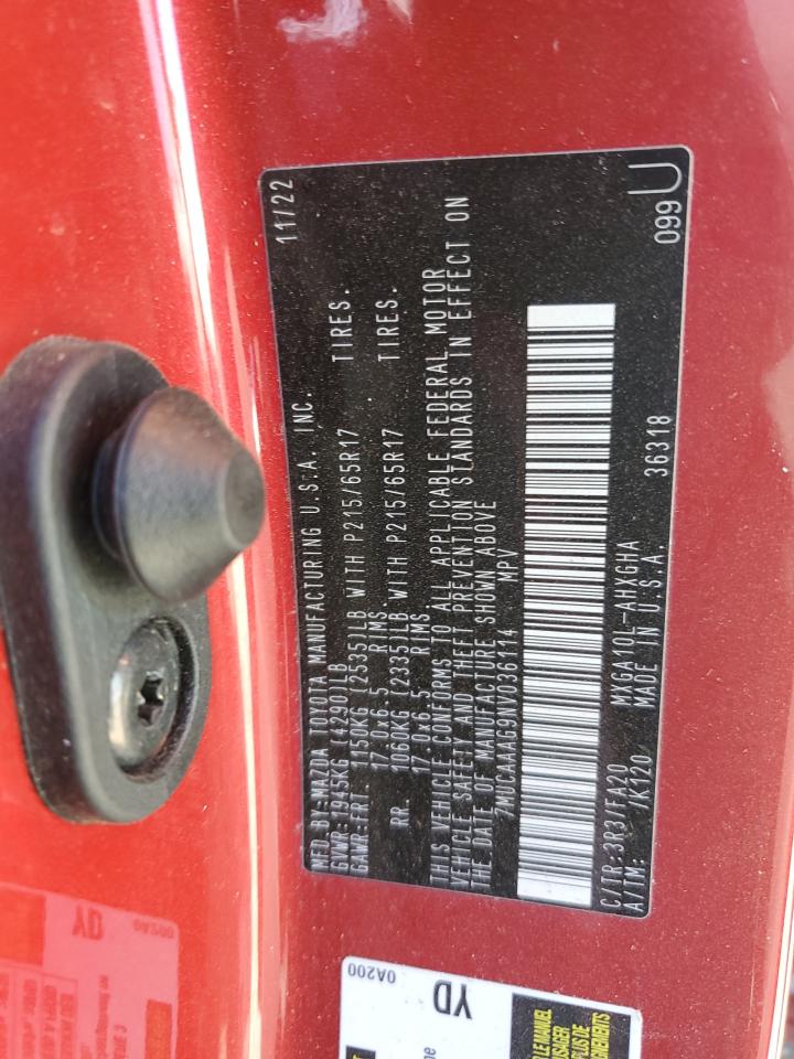 2022 TOYOTA COROLLA CROSS LE VIN:7MUCAAAG9NV036114