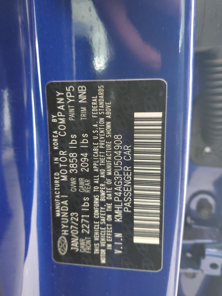 2023 HYUNDAI ELANTRA LIMITED VIN:KMHLP4AG3PU504908