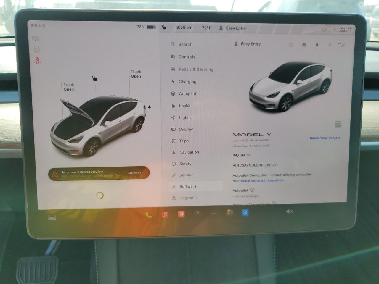 2022 TESLA MODEL Y  VIN:7SAYGDEE1NF315377