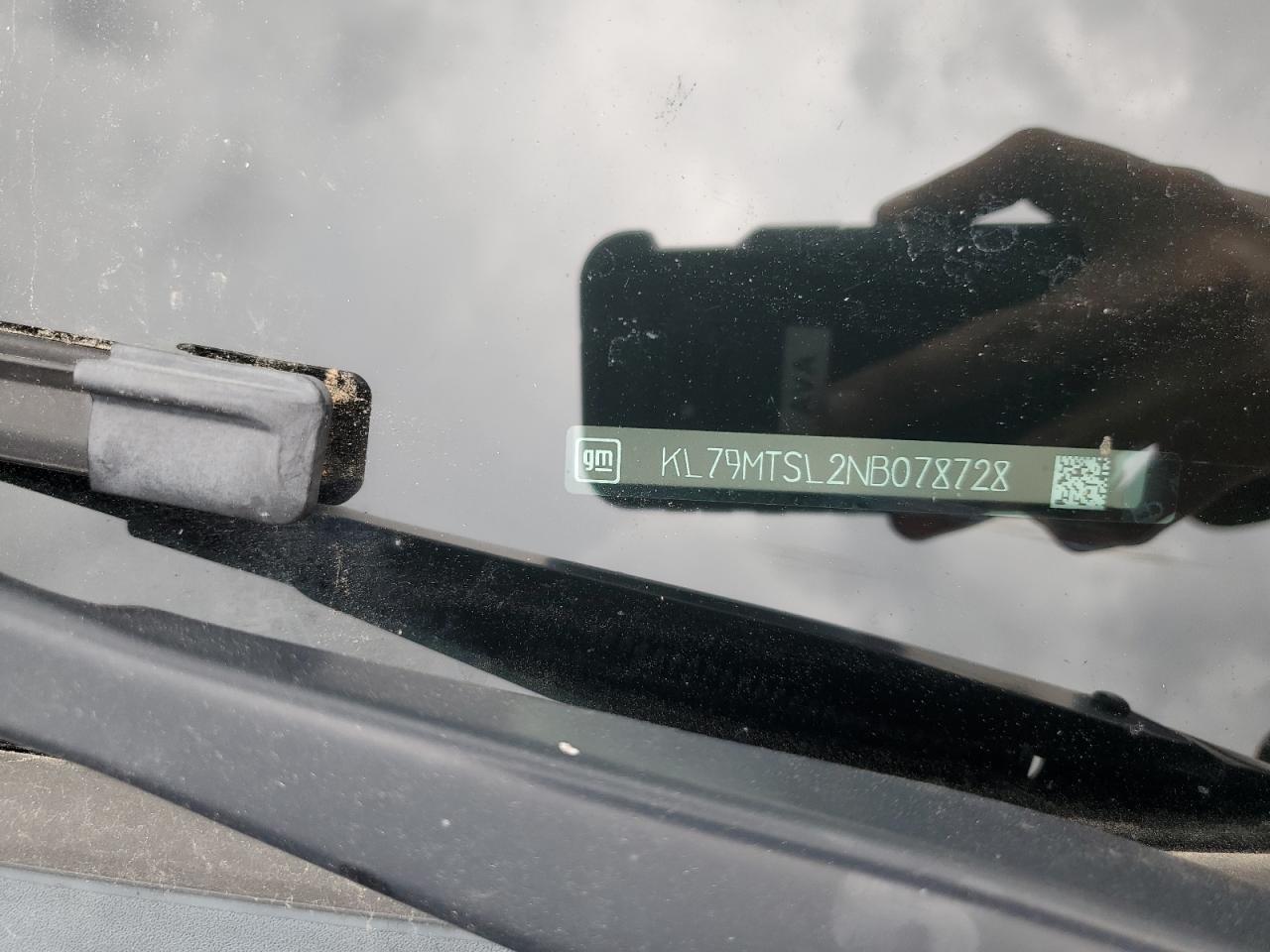 2022 CHEVROLET TRAILBLAZER RS VIN:KL79MTSL2NB078728